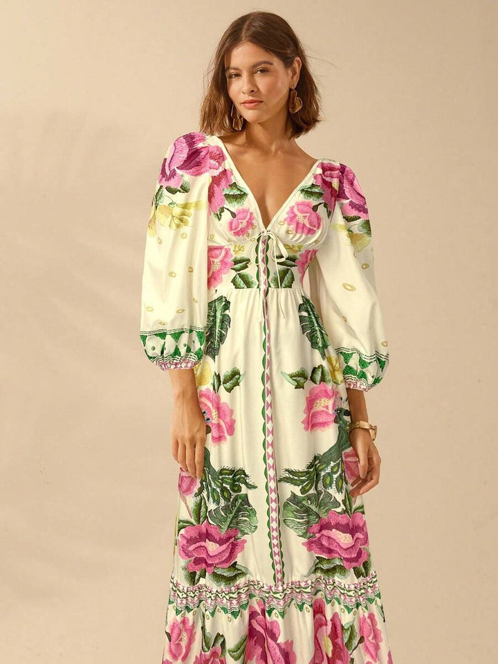 Caromira - Vestido Floral de Festa