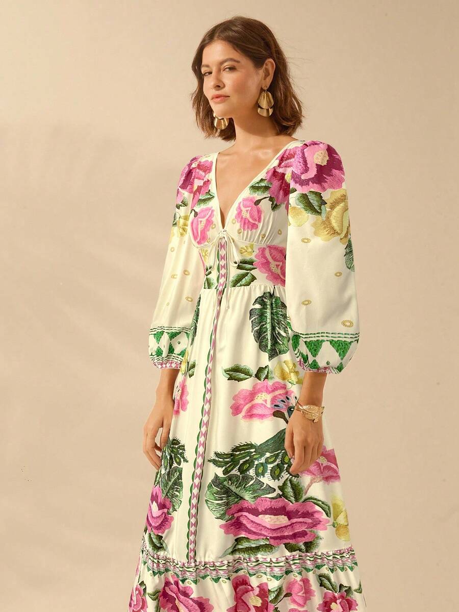 Caromira - Vestido Floral de Festa