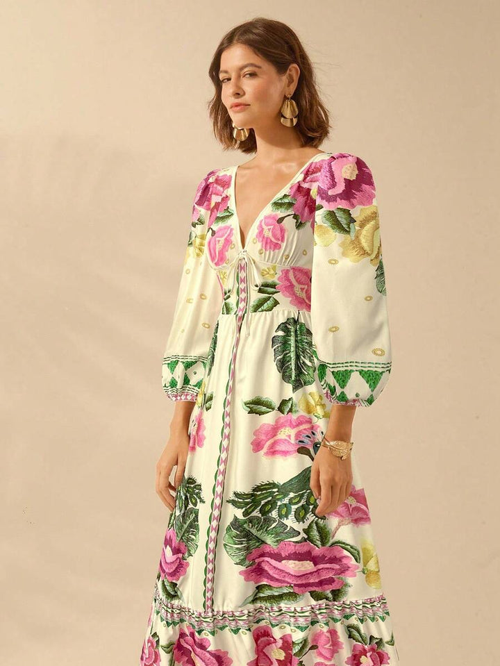 Caromira - Vestido Floral de Festa