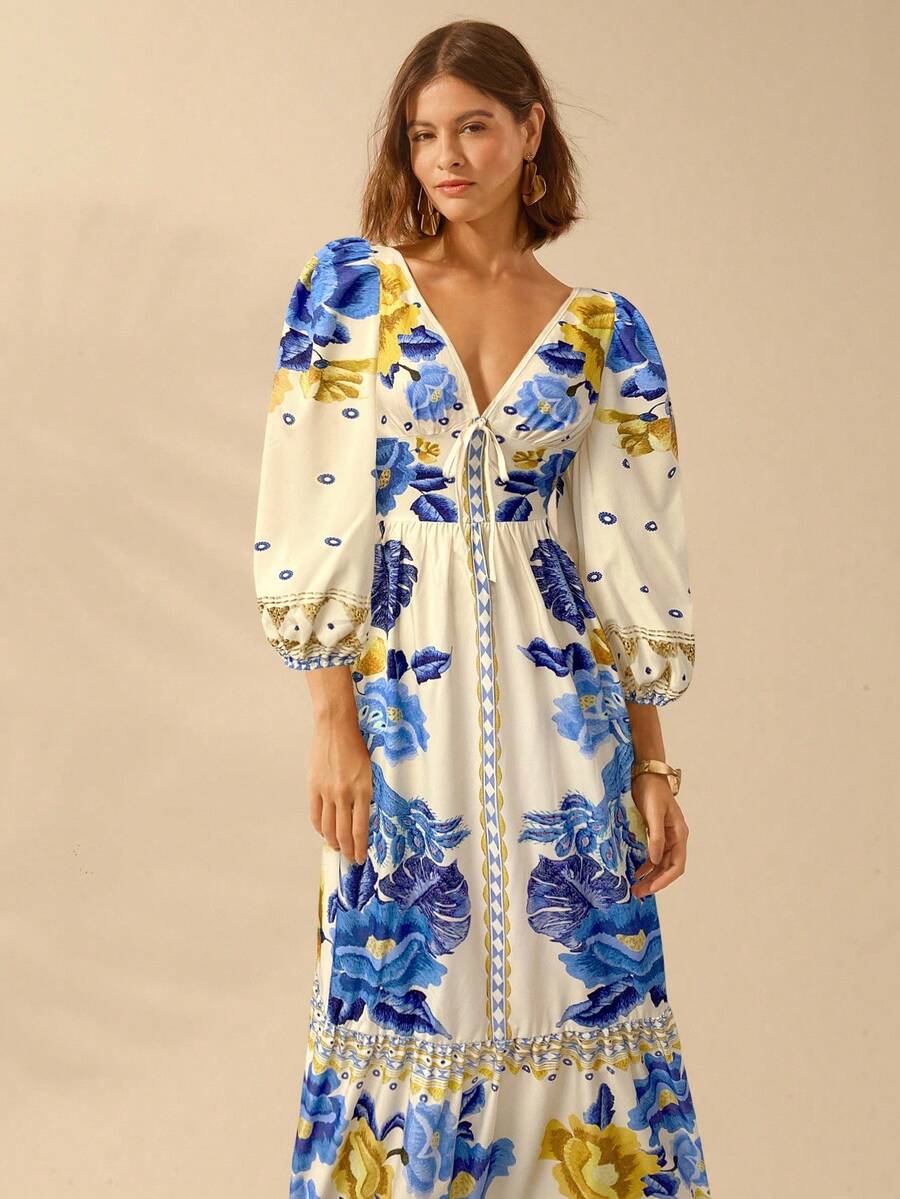 Caromira - Vestido Floral de Festa