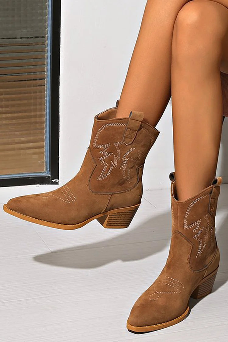 Zanalisse - Botas de cano curto estilo western chiques