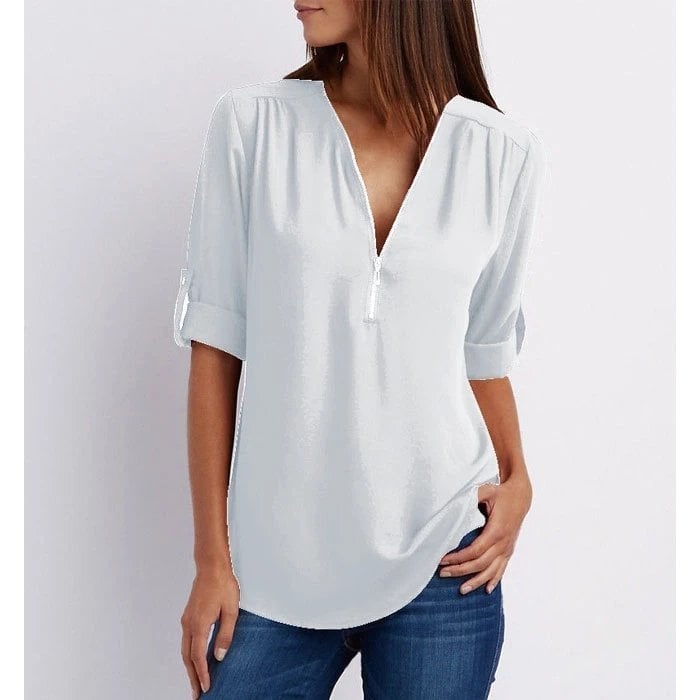 Marnie - Chic Zipper Blouse