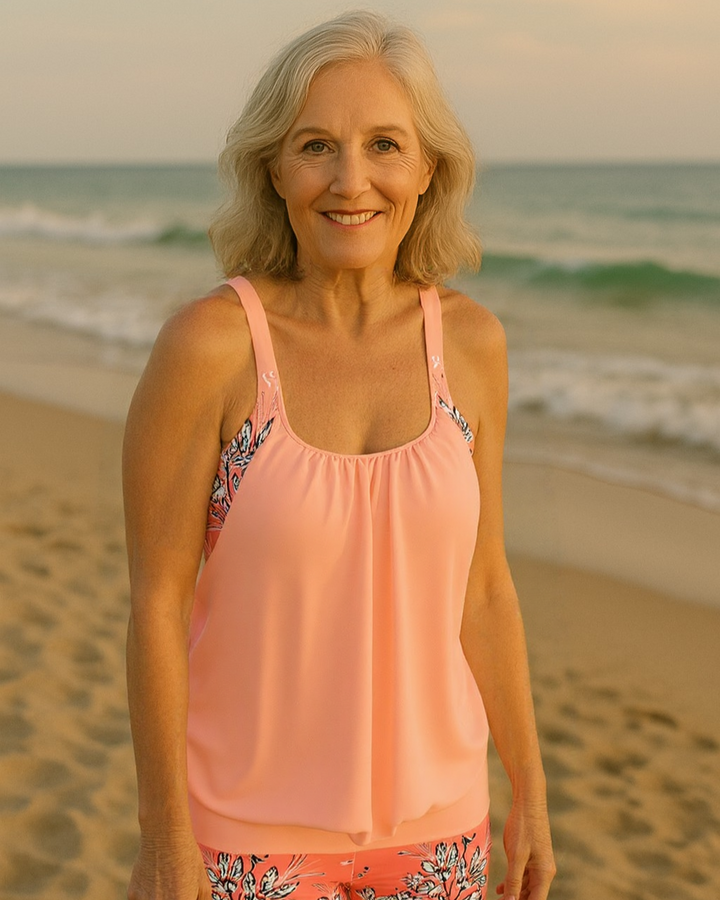 Sonivelle - Tankini Clássico com Estampa Floral