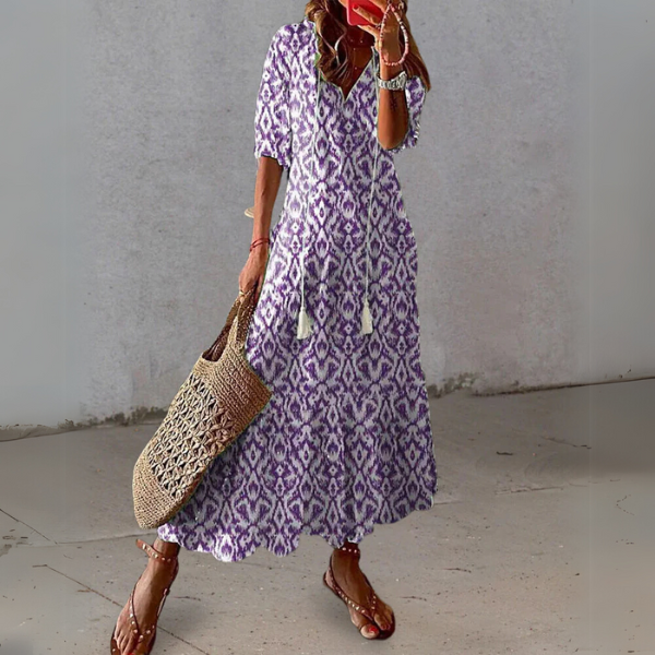Jovarella - Vestido midi boho chique