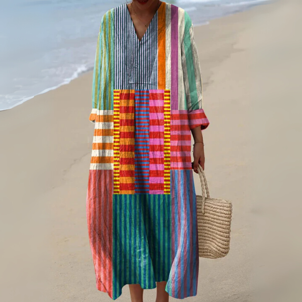 Scarlett - Elegant Geometric Dress