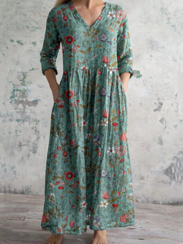 Jarinella - Vestido Maxi Floral Vintage