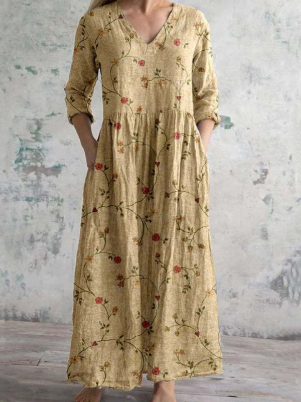 Jarinella - Vestido Maxi Floral Vintage