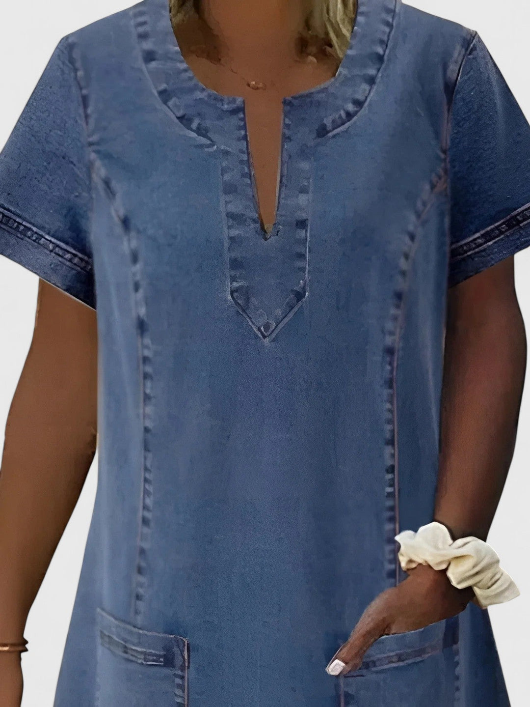 Ellora - Elegant Denim Dress