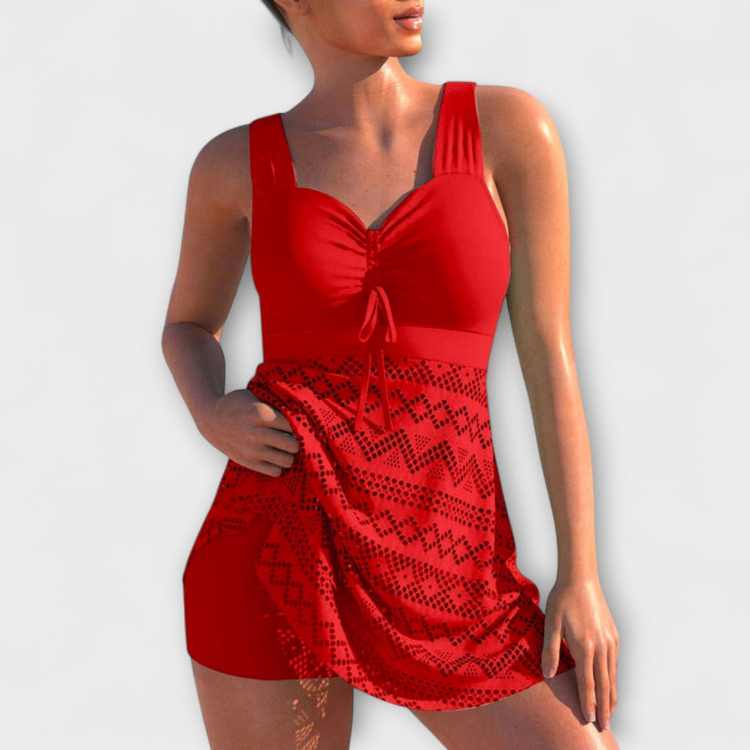 Carenilda - Conjunto de biquíni de duas peças com saia