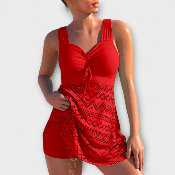 Carenilda - Conjunto de biquíni de duas peças com saia