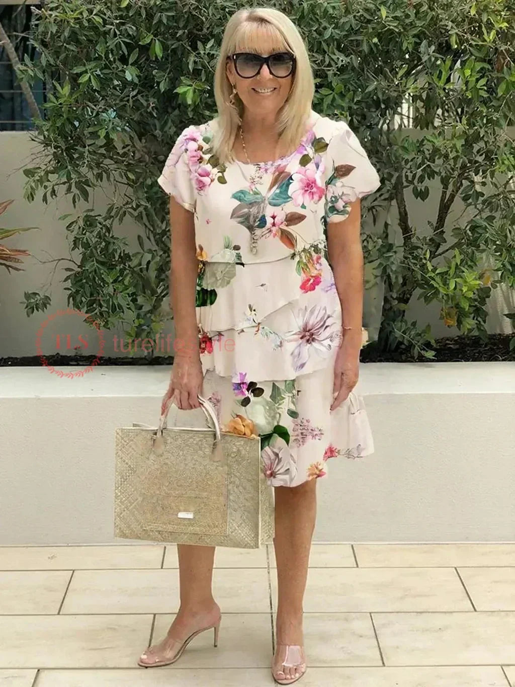 Ella - Ruffled Floral Dress