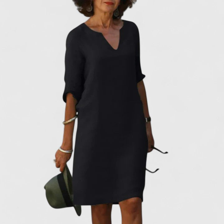 Meliani - Comfortable V Neck Dress