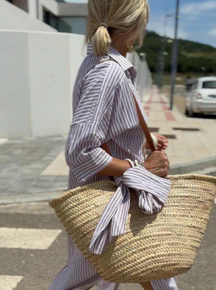 Jasmine - Classic Striped Shirt Dress