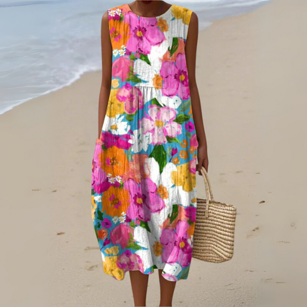 Doralisse - Vestido midi floral vibrante